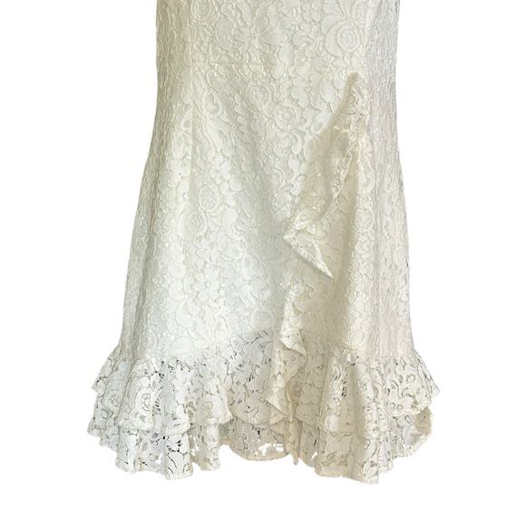 Bardot Adira Lace Mini Dress Ivory Size 8 NWT Coquette Bridal Shower Soft Girl - Picture 5 of 10